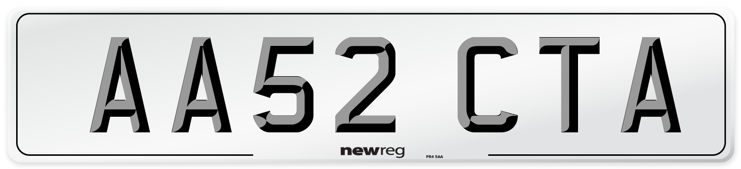 AA52 CTA Number Plate from New Reg